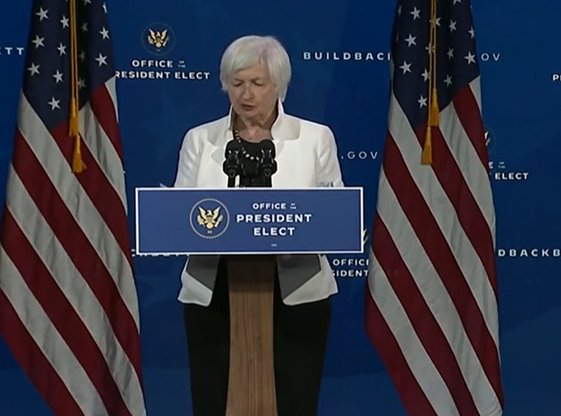 Yellen Pledges ‘Very Senior’ Climate Appointment at Treasury, Calls Climate Change an “Existential Threat”