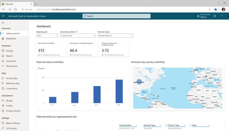 Microsoft Announces Full Launch of Cloud-Based Sustainability Solutions Suite