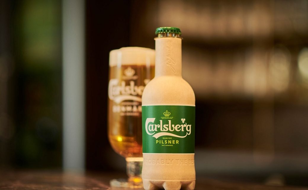 Carlsberg Trials Fully Recyclable Wood Fibre-Based Beer Bottle