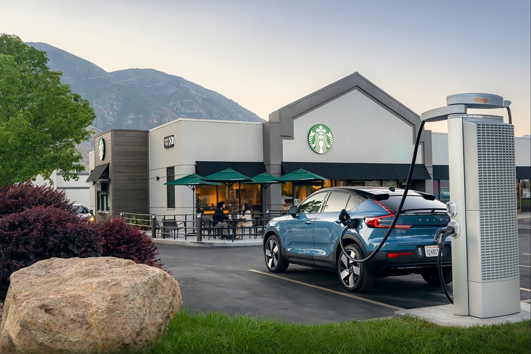 Starbucks Begins Rollout of Denver-to-Seattle EV Charging Network
