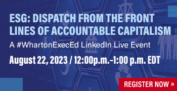 Free Live Event by Wharton Executive Education. Register now.