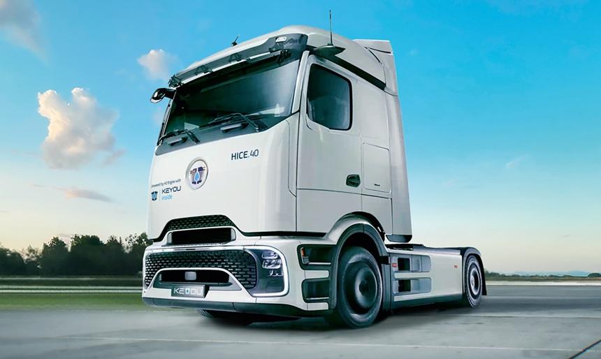 Daimler, KEYOU Plan Hydrogen Combustion-Powered Truck Launch in 2027