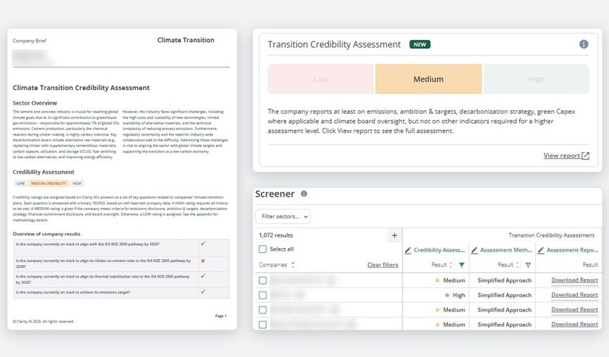 Clarity AI Launches New Solution to Enable Investors to Assess Companies’ Progress on Climate Goals